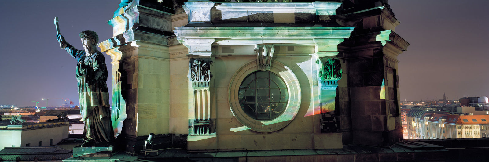 Fine art photography by André Wagner: A tightly cropped architectural crown fills the panorama's centre — Berliner Dom VIII.