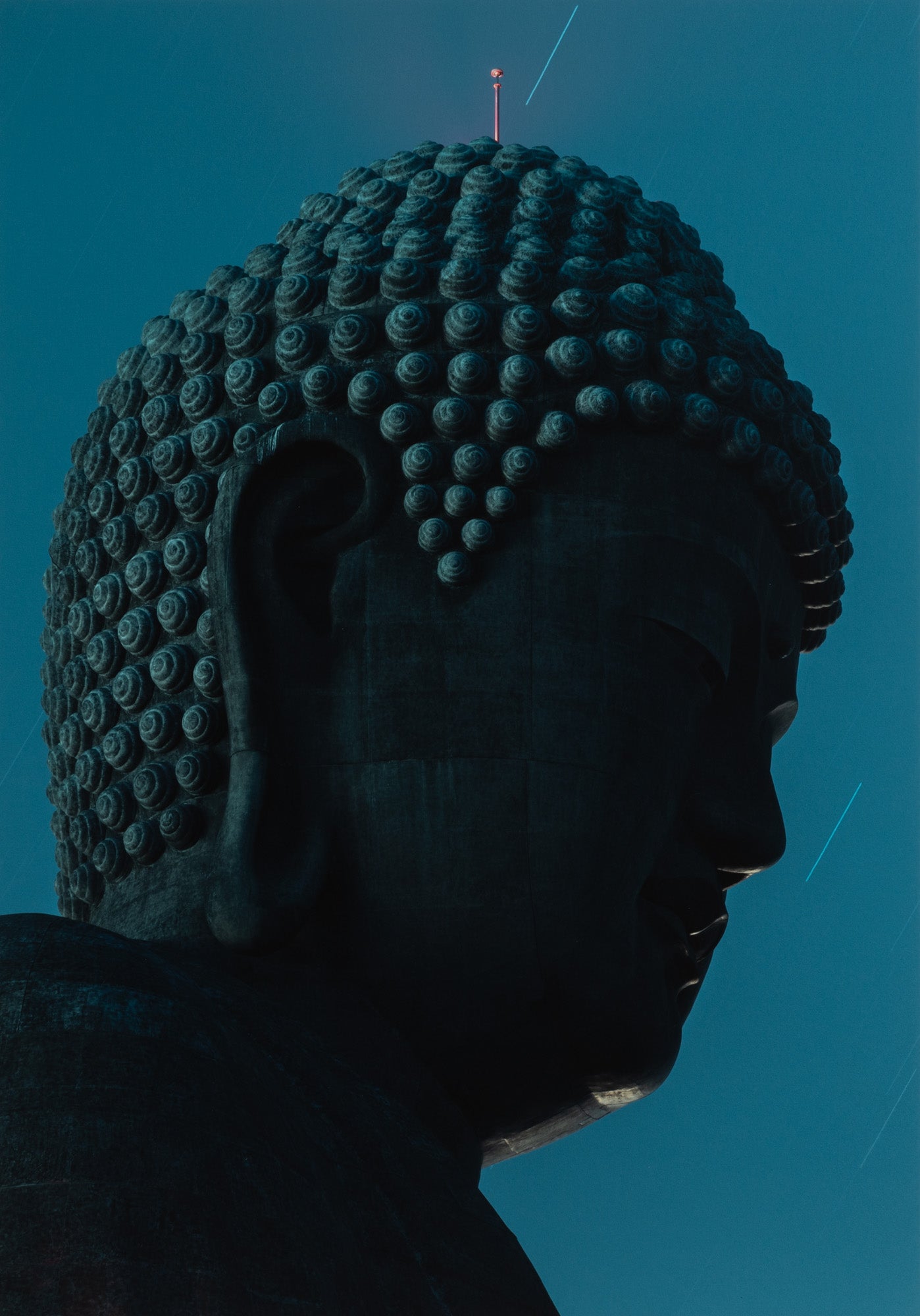 Photographie d’art d’André Wagner: Daibutsu head, Japan.