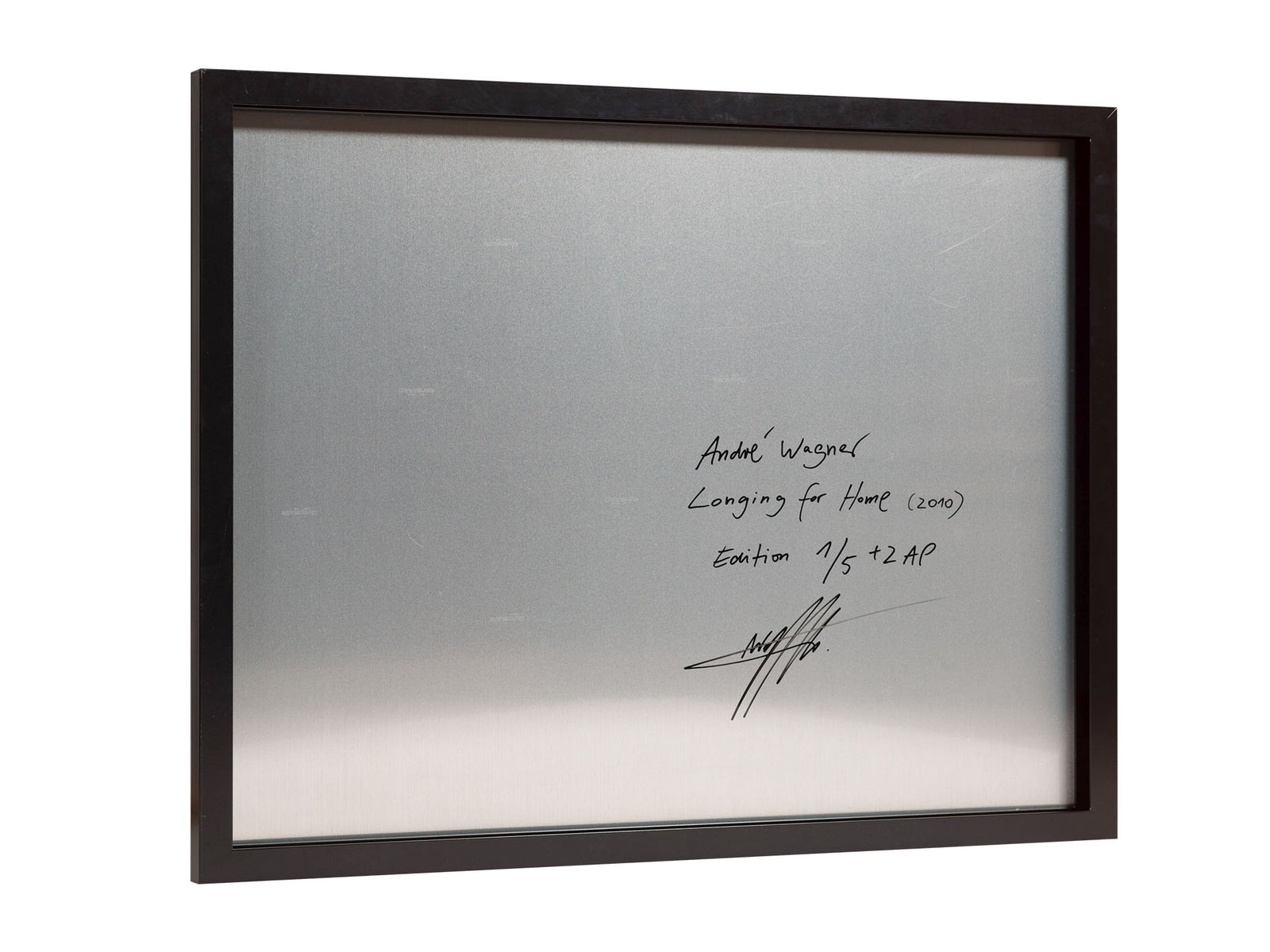 Rückseitenansicht des Fotokunstwerks „Longing for home, Usa“ von André Wagner.