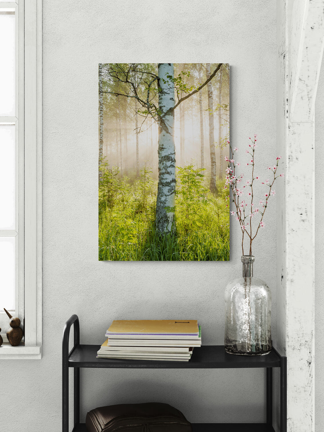 Visualisation d’intérieur avec l’œuvre photographique « Sacred light, Finnland » d’André Wagner ; il ne s’agit pas d’une installation photographiée.