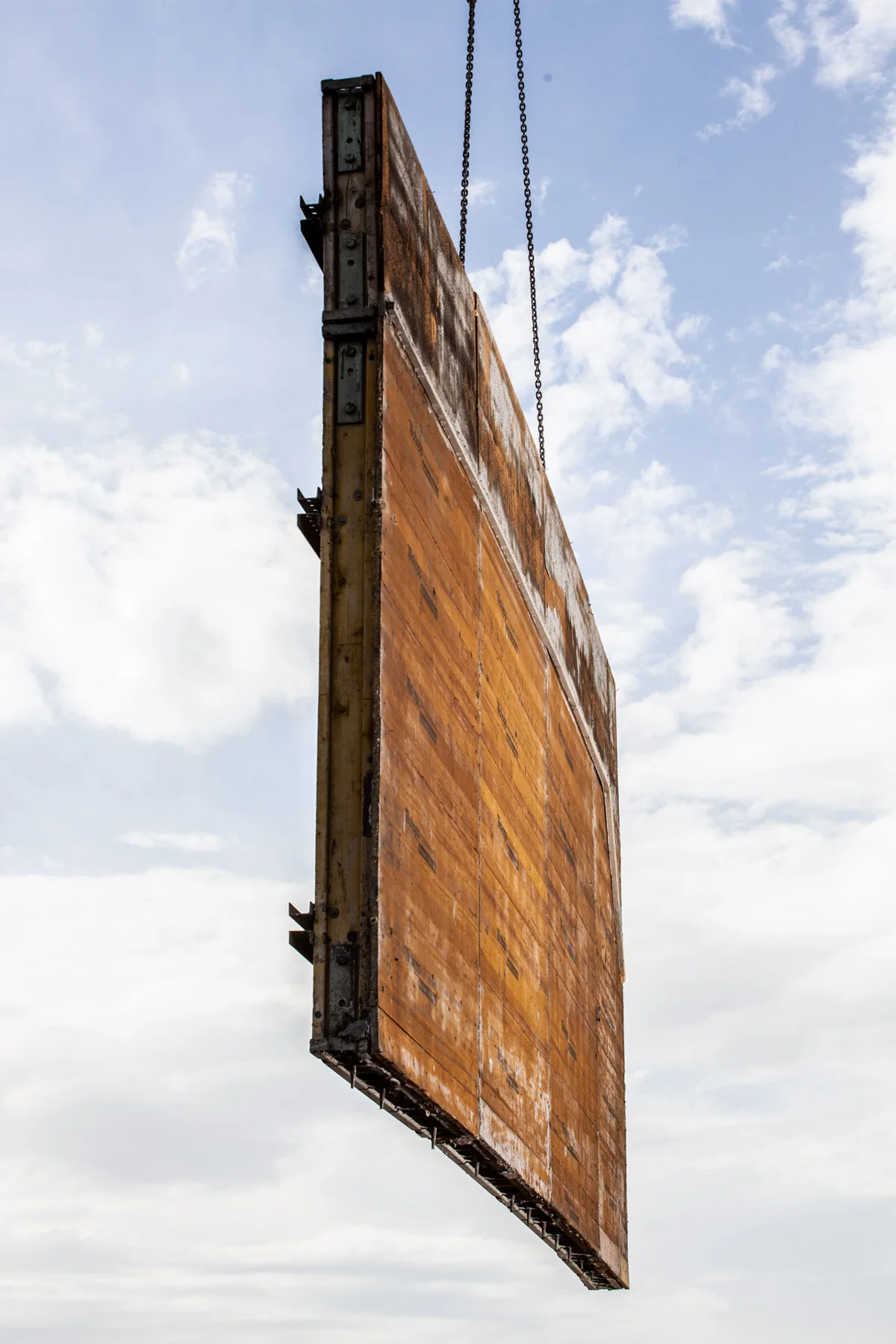 Side view of a framed artwork showing the frame profile