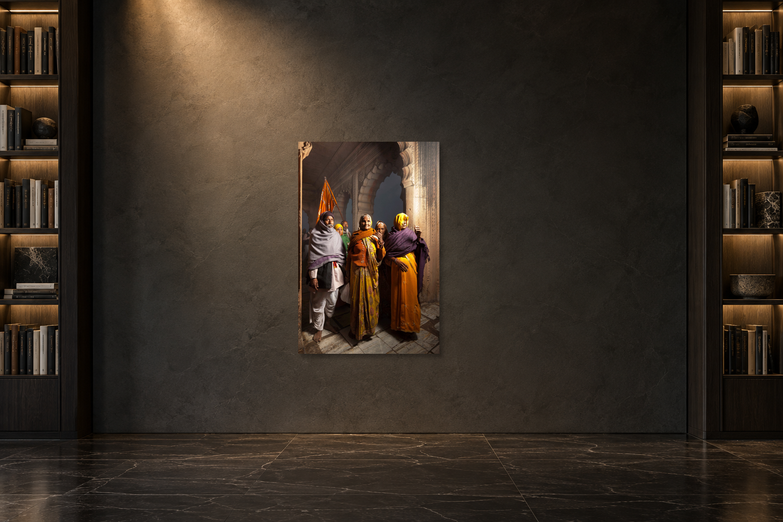 André Wagner – Pilgrim Family, Indien — vue en situation pour le format 162 × 108 cm
