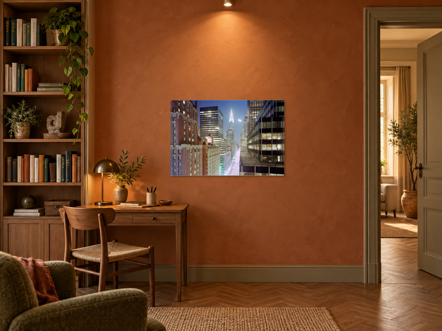 FULLMOON IN MANHATTAN, USA – Raumansicht 80 × 120 cm ohne weißen Bildrand