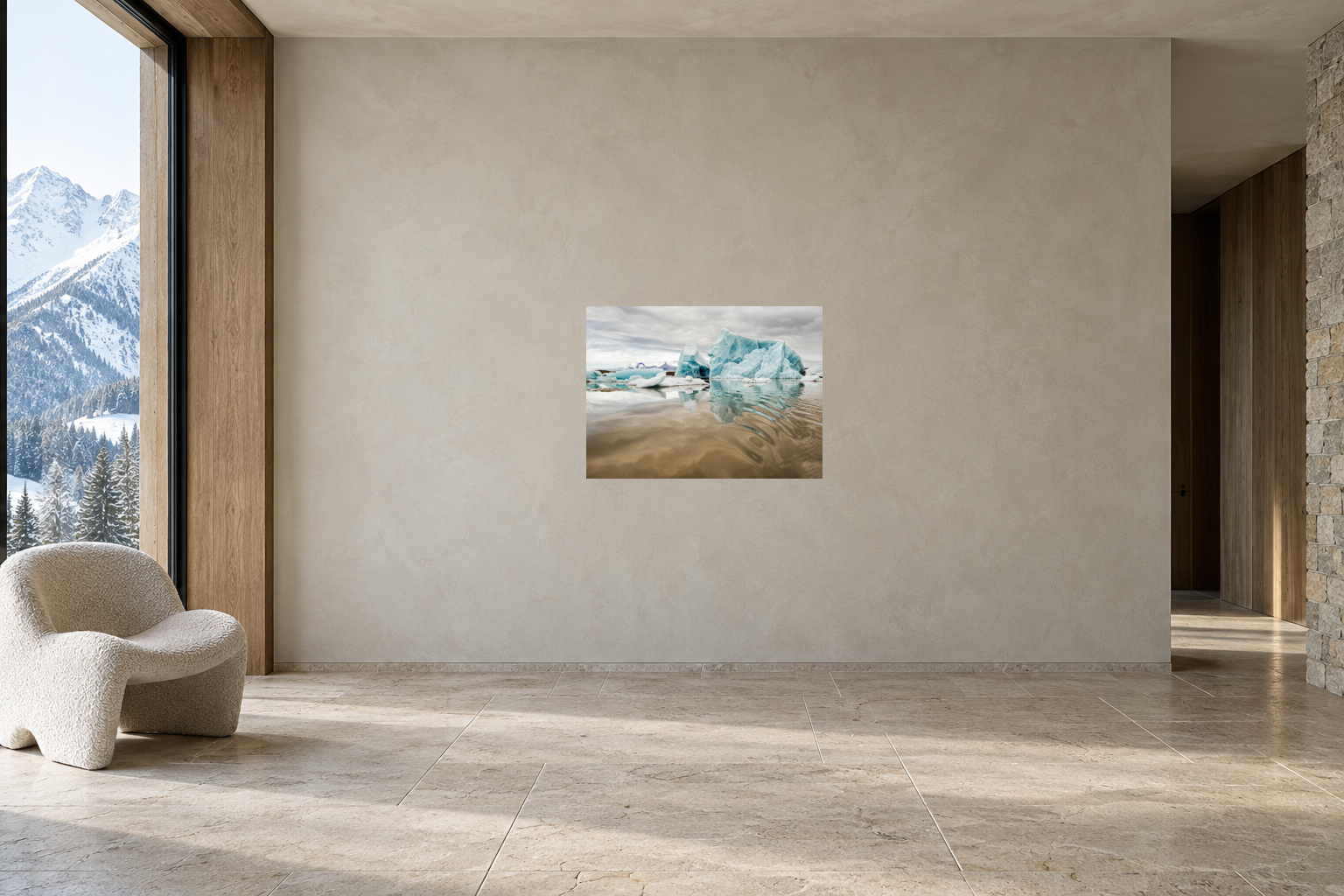 JÖKULSÁRLÒN GLACIER LAGOON 1, ISLAND – Raumansicht für 40 × 54 cm