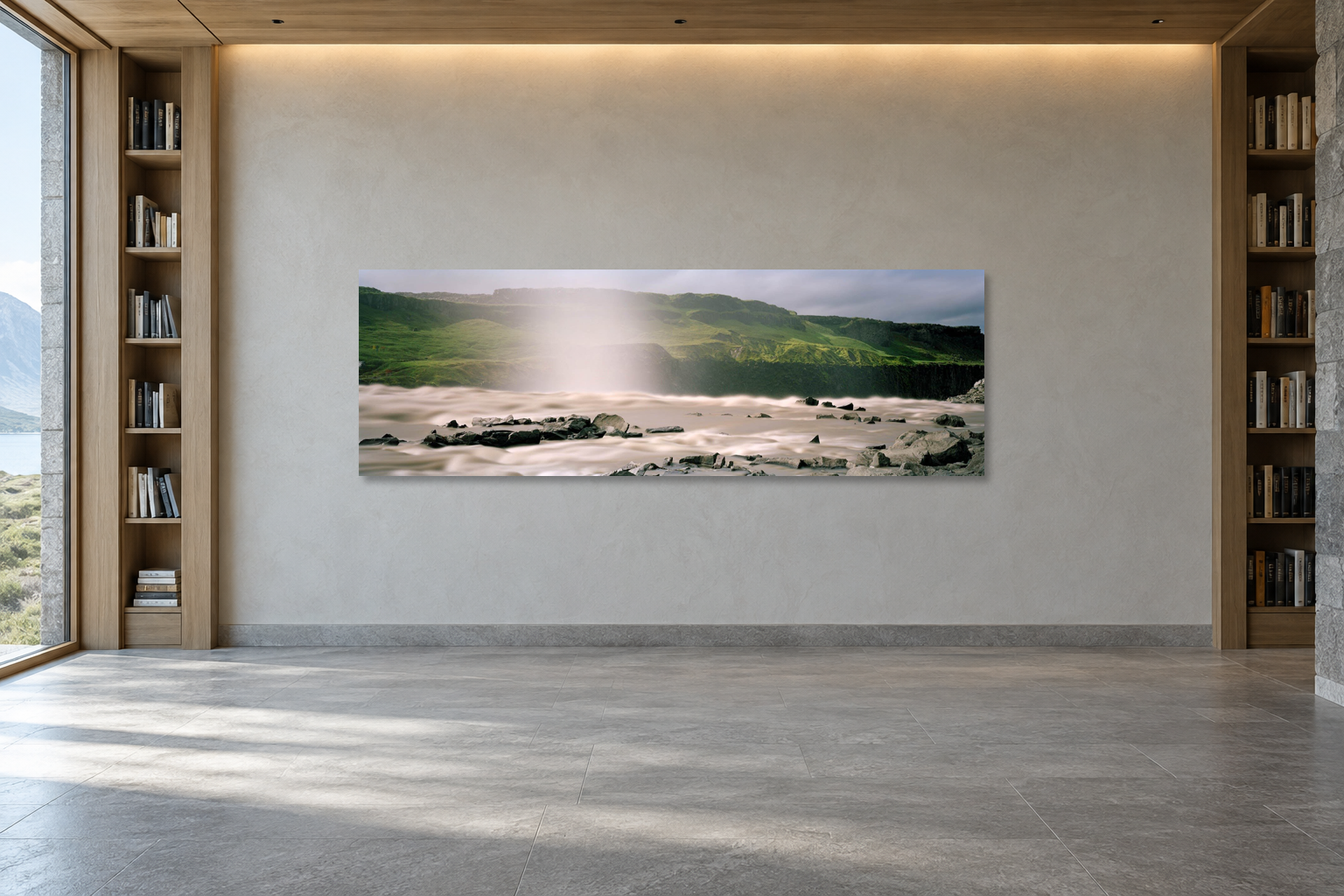 SWIMMING AGAINST THE STREAM, ISLAND — Raumansicht, Edition 59 × 177 cm